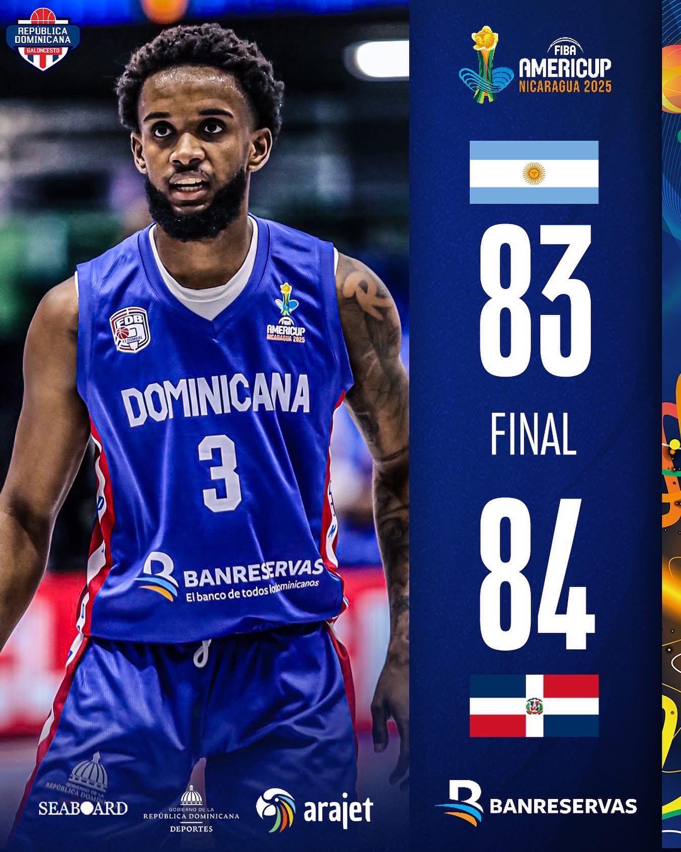 美洲杯多米尼加84-83阿根廷，马刺后卫大卫·琼斯20分